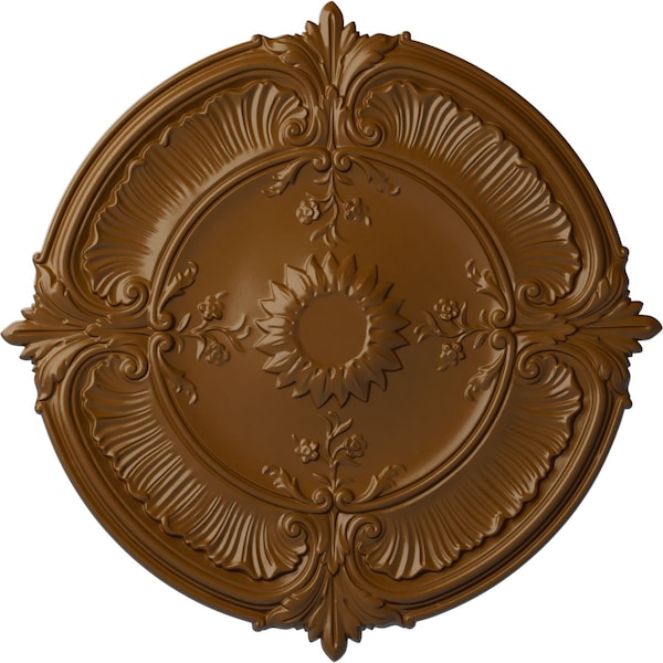 Ekena Millwork Attica Acanthus Leaf Ceiling Medallion (Canopies up to 3 1/4"), 30 1/8"OD x 1 1/2"P, Smokey Topaz CM30ATSTF - main